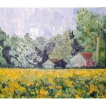 Fiona Simmonds Godding (20th century) Oil on canvas Rural scene, initialled lower right, 39cm x 49cm