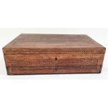 A 19th Century Anglo-Indian rectangular sewing box with inlay to inside, various cabinets, inlaid