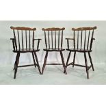 Set of six 20th century stickback dining chairs (4+2)