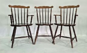 Set of six 20th century stickback dining chairs (4+2)