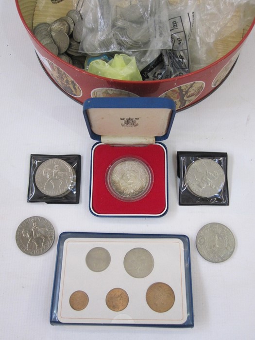 Quantity of mainly British coinage to include inter and post war examples from 6d, half crowns, - Image 2 of 2