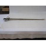 George V Royal Artillery Officers sword with engraved decoration and scabbardCondition