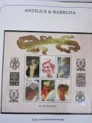 Special albums of Diana Princess of Wales stamps, tribute collection (2 albums), Queen's 70th