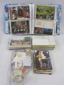 Three albums of postcards, Edward VII to modern, seaside and country views of GB and abroad, several