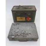 UK Government MoD Army Safety 6 Class ammo box and another ammunition box (2)