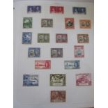 Three albums of stamps, Grenada George V to 10s mounted mint to modern and mounted, Kiriabate Tuvalu
