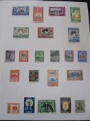 Two albums of stamps Ceylon including King George V 20R MM and 50R UM (Cat 120 and 350) to circa