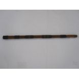 Boer War Kaffir stick with woven brass banding