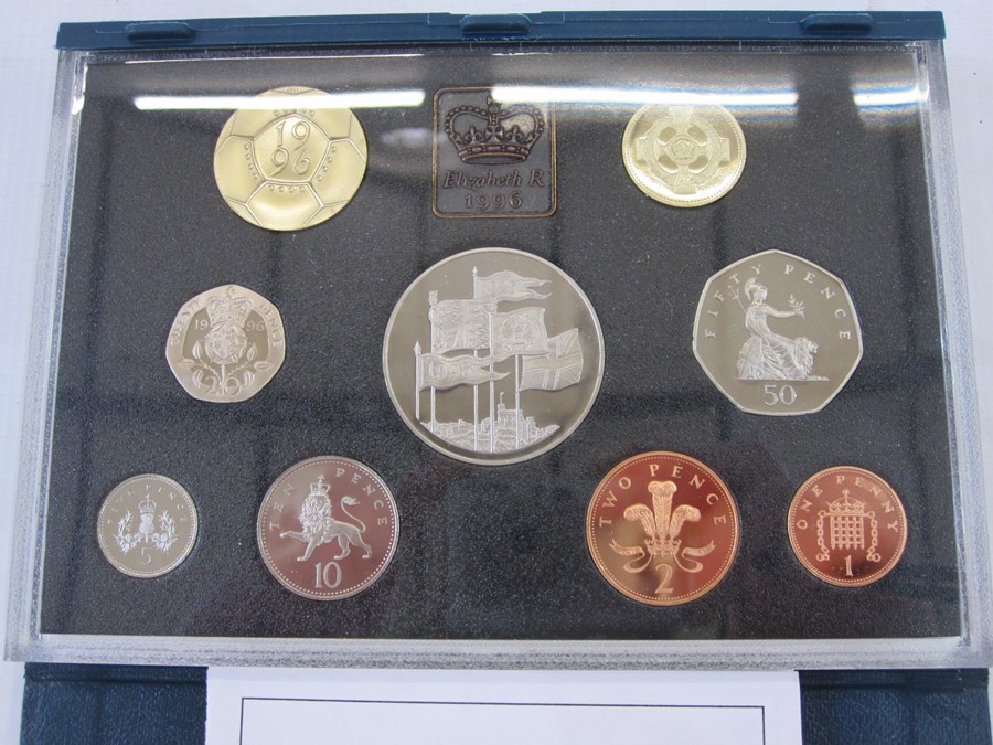 1996 UK proof coin collection, 25 years of decimal coinage, to include 1p to 50p, £1 coin for - Image 2 of 2