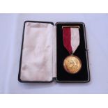 Gilt Masonic medal inscribed verso 'Honorable Testimonial of Masonic Charity and Benevolence,
