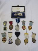 Three silver-gilt and enamel Masonic steward medals viz Royal Masonic Institution for Girls 1916 and