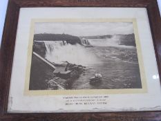 Black and white photograph named 'Niagara Falls from Canadian Side, one of the World's Greatest