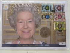 Four albums of First Day Covers including The Queen's Golden Jubilee with crowns and some loose