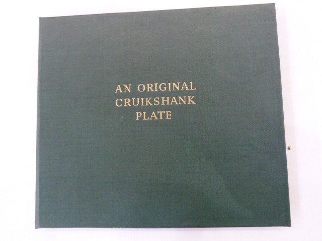 Original Cruickshank plate presented in a double-aperture mount, backed with green cloth "The Pauper - Image 2 of 2