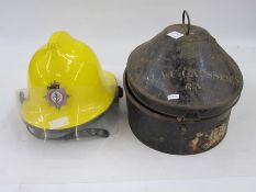 Steve Matthews & Seagrove Ltd metal hatbox inscribed to J A C Gaussen RN and a yellow Cromwell