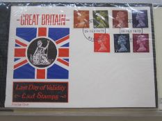 Album of First Day Covers including 29th February 1972 Last Day of Issue unaddressed (rare) and