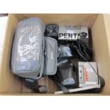 Pentax SFX camera and various Pentax lenses (some boxed)