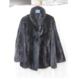 Black ranch mink three-quarter length jacketCondition ReportNo label or size