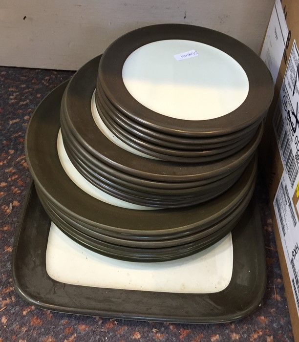 A Poole pottery part dinner service and a small quantity of Denby plates with green borders - Image 2 of 2