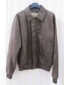 Gentleman's suede blouson jacket labelled Reportage, R.G.A. Italy