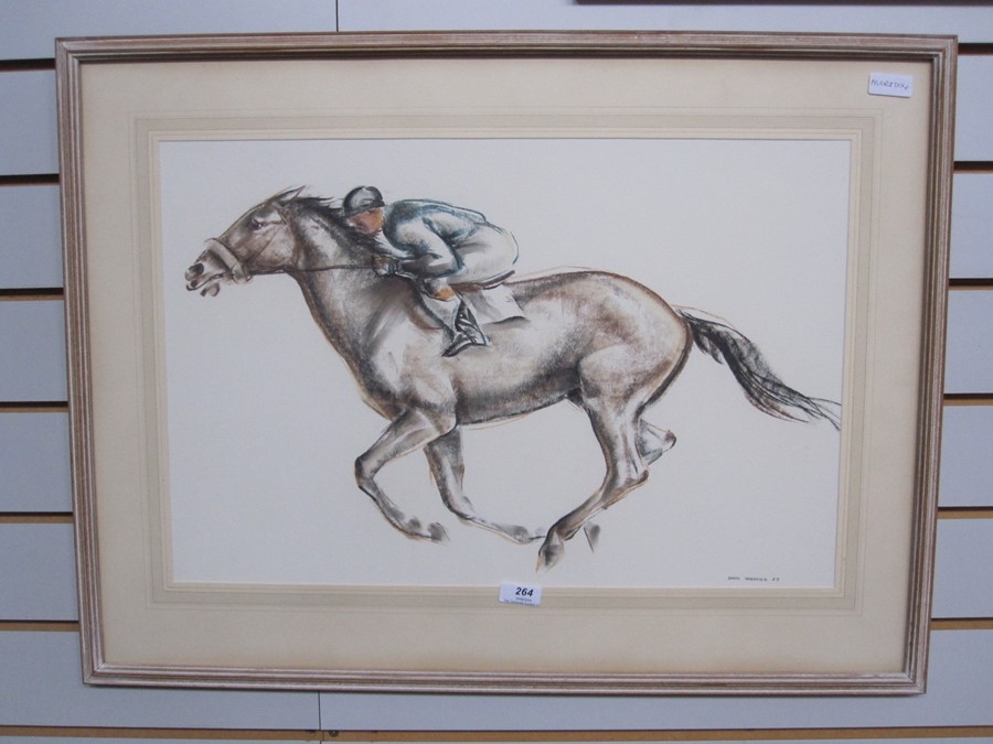 John Skeaping (20th century) Pastel study - AMENDMENT - THIS IS A SIGNED PRINT Racing horse and - Image 9 of 9