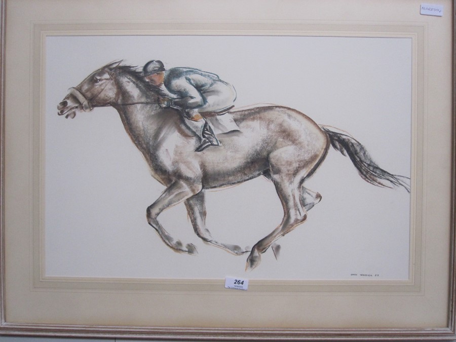 John Skeaping (20th century) Pastel study - AMENDMENT - THIS IS A SIGNED PRINT Racing horse and - Image 8 of 9