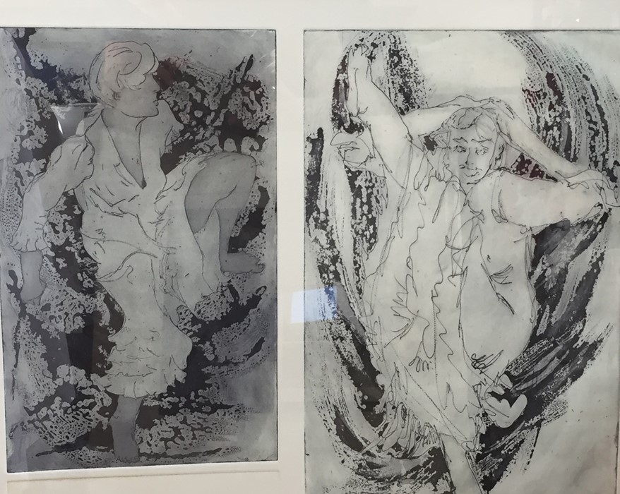 Jeni Sharpstone (20th century) Engravings Limited edition print 1/6 nude studies, signed in pencil