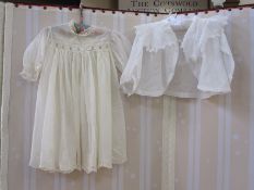 Child's dress, another, a babygown, a child's linen smock jacket with collar and a dress (6)