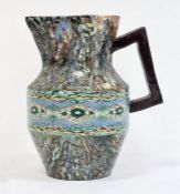 Jean Gerbino (1876-1966) pottery micro-mosaic jug, geometric shaped with multi-colour, made for