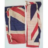 Two Union Jack flags (2)Condition ReportApprox 87.5 x 180 cm and 132 x 195 cm