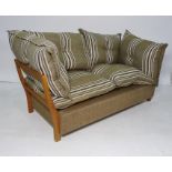 20th century designer sofa, probably 1960's, in striped upholstery