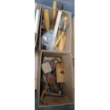 Large quantity of vintage tools including files, chisels, etc (2 boxes)