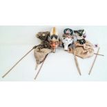 Thai wooden stick puppet and another (damaged) (2)