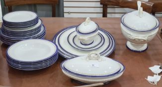 Royal Worcester 'Vitreous' dinner service, comprising tureens, serving plates, dinner plates, side