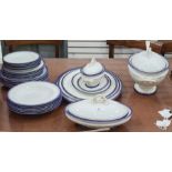 Royal Worcester 'Vitreous' dinner service, comprising tureens, serving plates, dinner plates, side