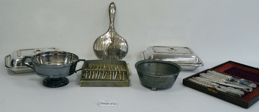 Quantity of plated ware, flatware, EPNS and a quantity of glassware (2 boxes)