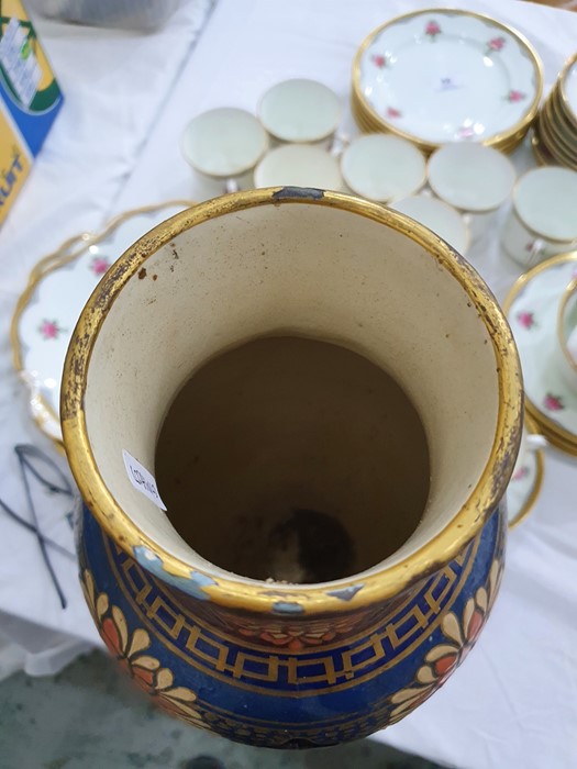 Large Wedgwood baluster-shaped vase in brown, blue, black and gilt highlights, embossed to base - Image 15 of 17