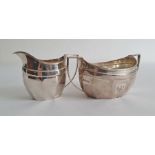 Early 20th century two-handled sugar bowl and matching milk jug, both phoenix crested, Chester,