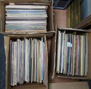 Three boxes of assorted LP records to include Electric Light Orchestra, etc (3 boxes)