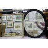 Oval mirror and a picture frame (2)