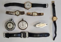 Collection of watches to include Timex gent's example, Lorus example, silver-cased pocket watch,