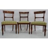 Eight similar Regency mahogany bar back chairs (8)