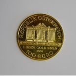 Austrian Gold 1oz 2009 100 Euro Wiener Philharmoniker coin in plastic case