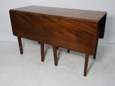 19th century mahogany drop-leaf tableCondition Report122w cms x 71h  x 49 folded ditto   x ditto 123