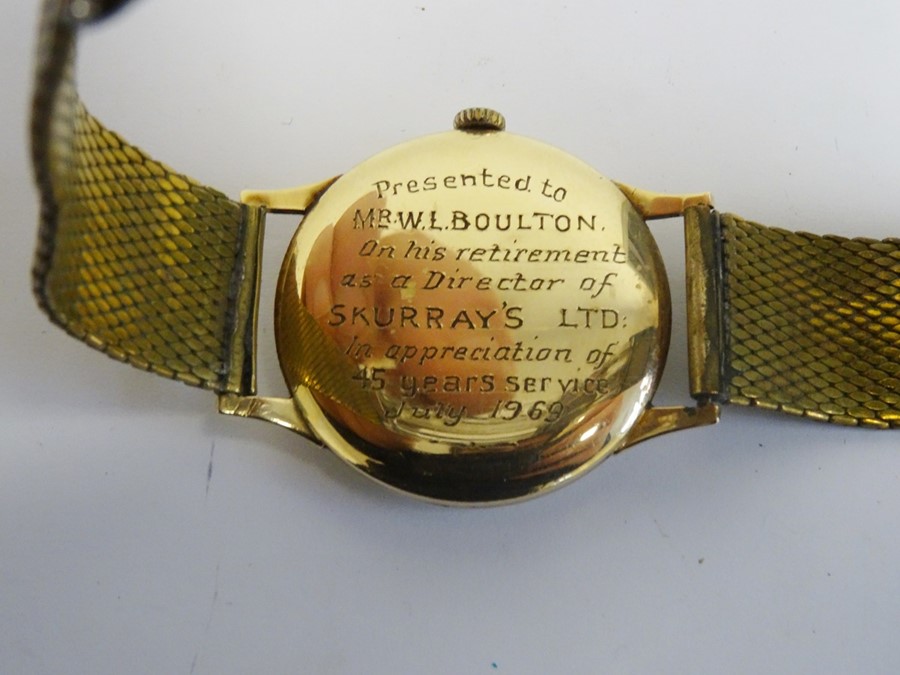 Tudor gent's wristwatch with baton numerals, subsidiary seconds dial, marked to the yellow metal - Image 2 of 2