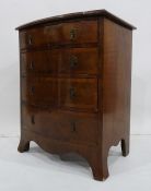 20th century mahogany bow front chest of four long drawers, 60 x 76cmCondition ReportSurface