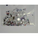 Bag of loose mixed stones including cubic zirconia, ruby, sapphire, emerald, amethyst and other