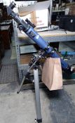 Sky Watcher telescope D=70mm, F=900mm, coated optics on tripod