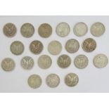 Collection of 20 United States of America silver dollars to include years 1896, 1879 x 2, 1880 x