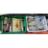 Two boxes of assorted childrens books including Struwwelpeter, The ABC of Birds, etc (2 boxes) and